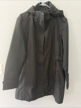Kirkland Signature Dark Gray Hooded Trench Coat